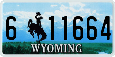 WY license plate 611664