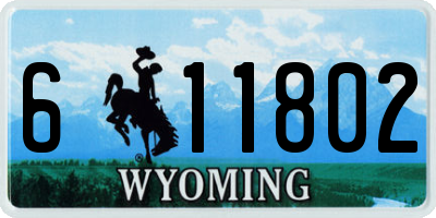 WY license plate 611802