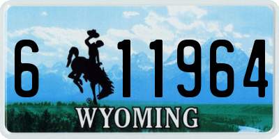 WY license plate 611964