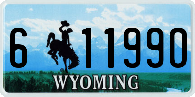 WY license plate 611990