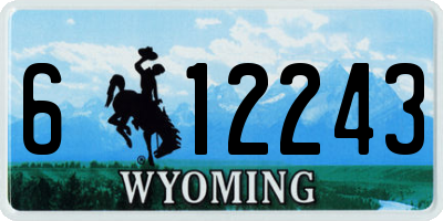 WY license plate 612243