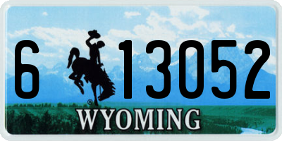 WY license plate 613052