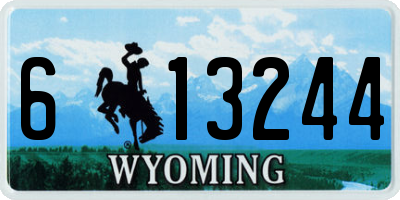 WY license plate 613244