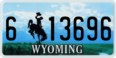 WY license plate 613696