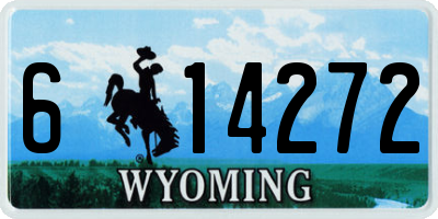 WY license plate 614272