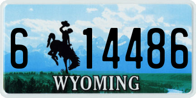 WY license plate 614486