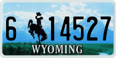 WY license plate 614527