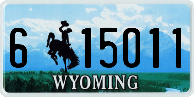 WY license plate 615011