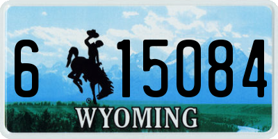 WY license plate 615084