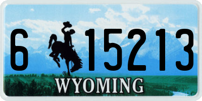 WY license plate 615213
