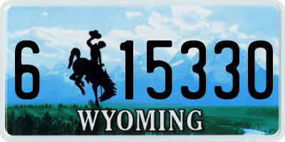 WY license plate 615330