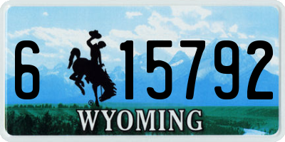 WY license plate 615792