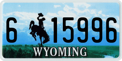 WY license plate 615996