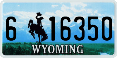 WY license plate 616350