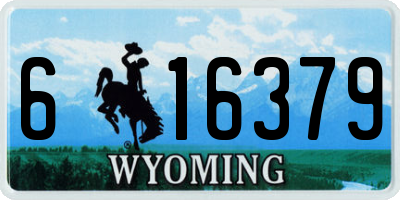 WY license plate 616379