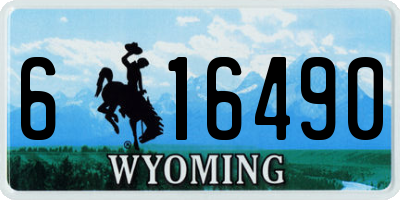WY license plate 616490