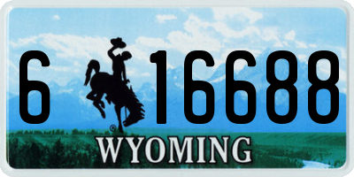 WY license plate 616688