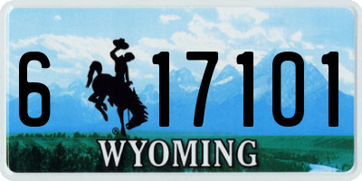 WY license plate 617101