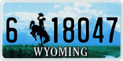 WY license plate 618047