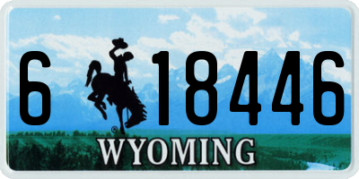 WY license plate 618446