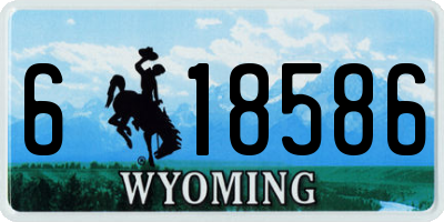 WY license plate 618586