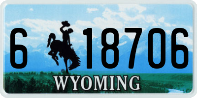 WY license plate 618706