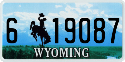 WY license plate 619087