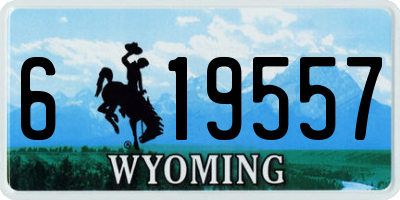 WY license plate 619557