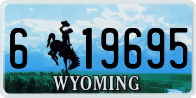 WY license plate 619695