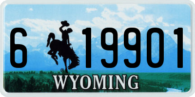 WY license plate 619901