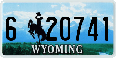 WY license plate 620741
