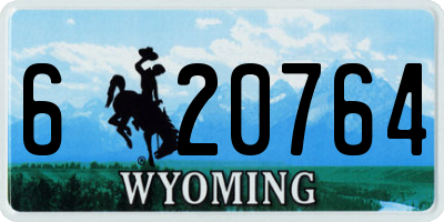 WY license plate 620764
