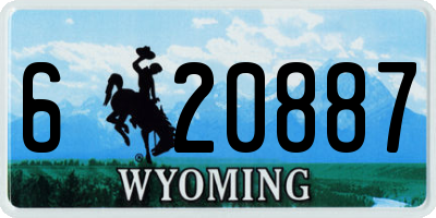WY license plate 620887
