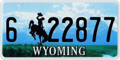 WY license plate 622877