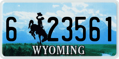 WY license plate 623561