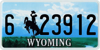 WY license plate 623912