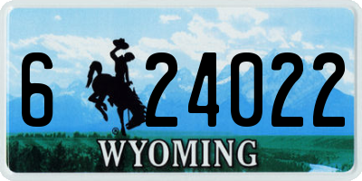 WY license plate 624022