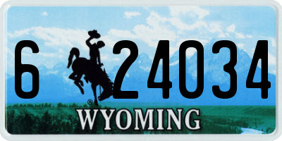 WY license plate 624034