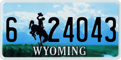 WY license plate 624043