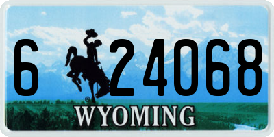 WY license plate 624068