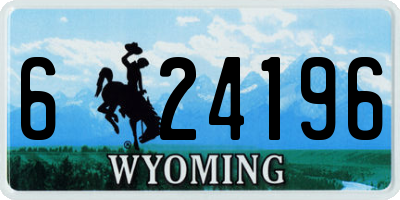 WY license plate 624196