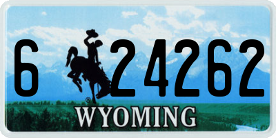 WY license plate 624262