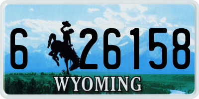 WY license plate 626158