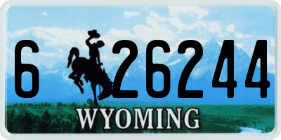WY license plate 626244