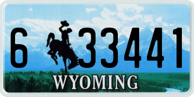WY license plate 633441