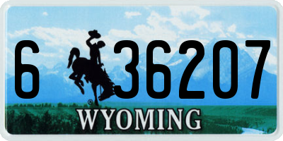 WY license plate 636207