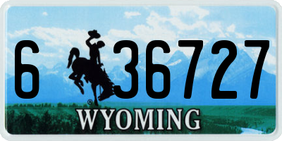WY license plate 636727