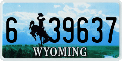 WY license plate 639637