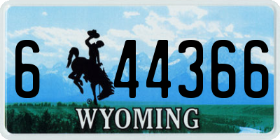 WY license plate 644366