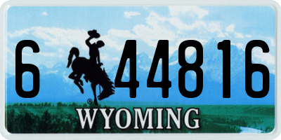 WY license plate 644816